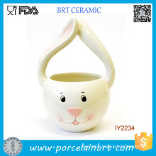 Table Decor Ceramic Easter Bunny Storage Basket